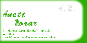 anett morar business card